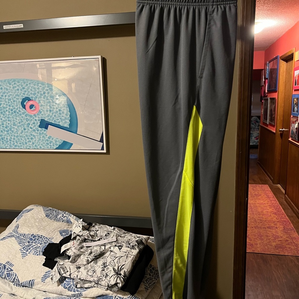 Nike Kids Gray and Yellow Joggers